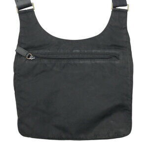 Prada black Shoulder logo Tessuto nylon Bag triangle